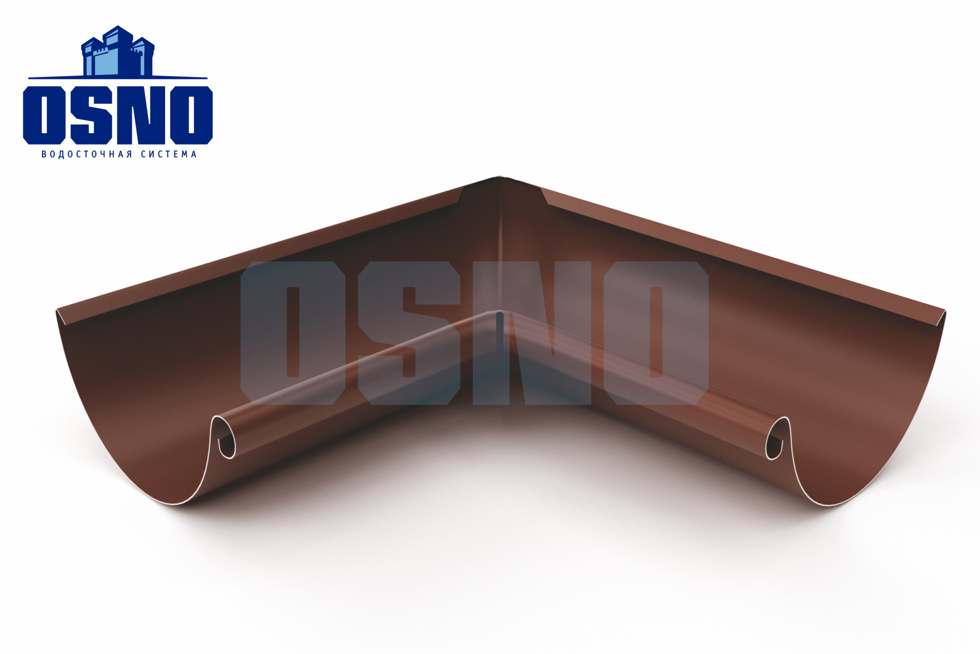 Угол полукруглого желоба 90* купить в Новосибирске - АПК Металл Профи