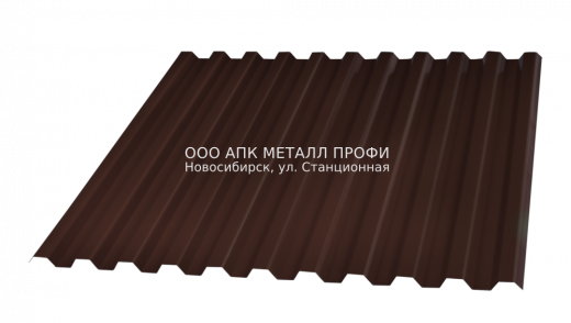 Профлист С21 окрашенный Текстурированный/ Бархат -  8017 Коричневый