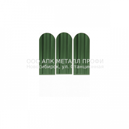 Металлический штакетник Премиум   -  6002 Зеленый полиэстер купить в Новосибирске - АПК Металл Профи