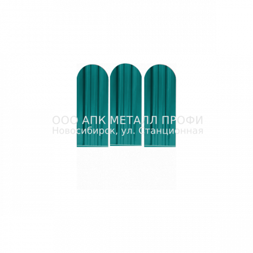 Металлический штакетник Премиум   -  5021 Морская волна полиэстер купить в Новосибирске - АПК Металл Профи
