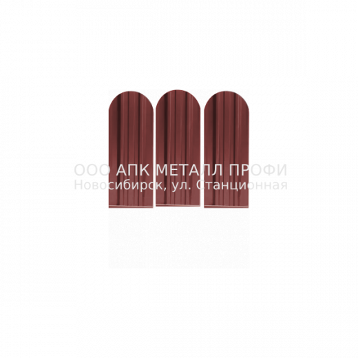 Металлический штакетник Премиум   -  3011 Красно-коричневый полиэстер купить в Новосибирске - АПК Металл Профи