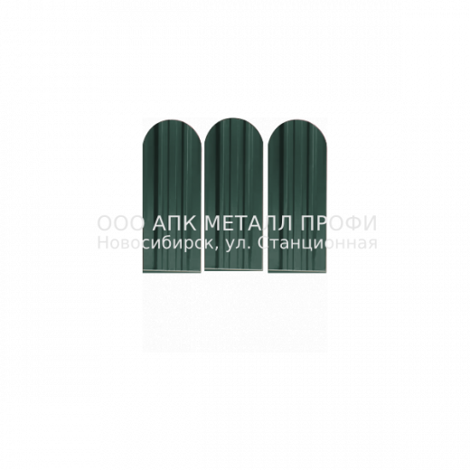 Металлический штакетник Премиум   -  6005 Зеленый мох полиэстер купить в Новосибирске - АПК Металл Профи