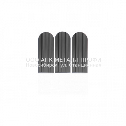 Металлический штакетник Премиум   -  7024 Графит полиэстер купить в Новосибирске - АПК Металл Профи