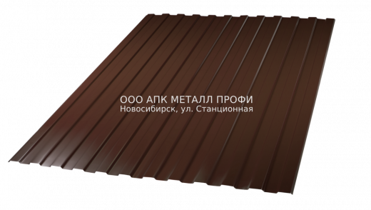 Профлист ССМ10 окрашенный полиэстер двусторонний купить в Новосибирске - АПК Металл Профи