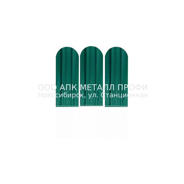 Металлический штакетник Премиум   -  6026 Изумруд полиэстер купить в Новосибирске - АПК Металл Профи